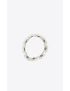 [SAINT LAURENT] multi heart elastic bracelet in metal, enamel and cotton 686600Y15EC8108