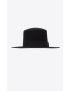 [SAINT LAURENT] flat top hat in rabbit felt 6875903YL031000