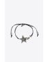 [SAINT LAURENT] stars cord bracelet in leather and metal 686823BL44D1000