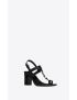 [SAINT LAURENT] cassandra sandals in smooth leather 658198DWETT1000