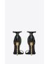 [SAINT LAURENT] opyum sandals in patent leather with gold tone heel 5576620NPKK1000