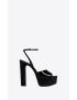 [SAINT LAURENT] jodie platform sandals in patent leather 7017881TV001000