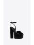 [SAINT LAURENT] jodie platform sandals in patent leather 7017881TV001000