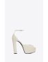 [SAINT LAURENT] jodie platform sandals in smooth leather 650258AAAOE1906