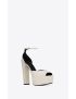 [SAINT LAURENT] jodie platform sandals in smooth leather 650258AAAOE1906