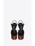 [SAINT LAURENT] tribute platform sandals in smooth leather 68869728N011006