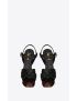 [SAINT LAURENT] tribute platform sandals in smooth leather 49952528N001000