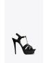 [SAINT LAURENT] tribute platform sandals in patent leather 315487B8I001000