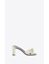 [SAINT LAURENT] bianca heeled mules in smooth leather 620130AAAOE1906