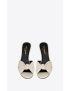 [SAINT LAURENT] bianca heeled mules in smooth leather 620130AAAOE1906