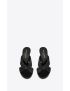 [SAINT LAURENT] bianca heeled mules in smooth leather 6085361N8001000