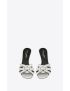 [SAINT LAURENT] tribute mules in studded crackled leather 688671AAAHQ9013