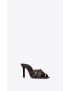[SAINT LAURENT] tribute heeled mules in smooth leather 650986DWE006023