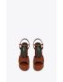 [SAINT LAURENT] bianca platform sandals in smooth leather 60671300J007660