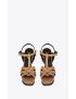 [SAINT LAURENT] tribute platform sandals in vegetable tanned leather 315487AAAM47052