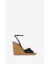 [SAINT LAURENT] paloma wedge espadrilles in smooth leather 6886891ZJ001000