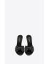 [SAINT LAURENT] bianca heeled mules in smooth leather 6201301N8001000