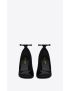 [SAINT LAURENT] opyum open toe pumps in patent leather with black heel 6694231TVVV1000