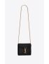 [SAINT LAURENT] cassandra chain wallet in grain de poudre embossed leather 635023BOWAW1000