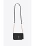 [SAINT LAURENT] cassandre phone holder with strap in smooth leather 6350950U40J1000