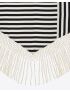 [SAINT LAURENT] striped triangle scarf in silk and cotton 6892353YI871078