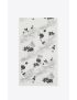 [SAINT LAURENT] floral and cloud print scarf in wool 6851993Y2009160
