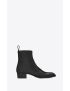 [SAINT LAURENT] wyatt zipped boots in smooth leather 6826271YL001000