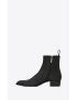 [SAINT LAURENT] wyatt zipped boots in smooth leather 6826271YL001000