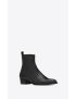 [SAINT LAURENT] wyatt zipped boots in smooth leather 6826271YL001000