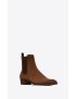 [SAINT LAURENT] wyatt chelsea boots in suede 6341941NZ002635