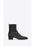 [SAINT LAURENT] wyatt harness boots in smooth leather 6813311YL001000