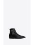 [SAINT LAURENT] stan boots in crocodile embossed leather 68726125S001000