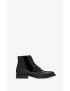 [SAINT LAURENT] army laced boots in shiny leather 6323581YZ001000