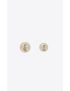 [SAINT LAURENT] cassandre pearl earrings in metal 691563Y15269018