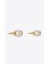 [SAINT LAURENT] cassandre pearl earrings in metal 691563Y15269018