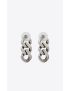 [SAINT LAURENT] three curb chain links earrings in metal and crystal 691561Y15268368