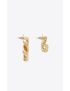 [SAINT LAURENT] asymmetrical curb chain earrings in metal 689895Y15008060