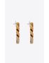 [SAINT LAURENT] three curb chain links earrings in metal 679737Y15008035