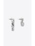 [SAINT LAURENT] asymmetrical curb chain earrings in metal 689895Y15008142