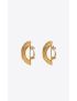 [SAINT LAURENT] striated dome earrings in metal 693958Y15008204