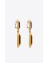 [SAINT LAURENT] double octagon drop earrings in metal and resin 695093Y15919487