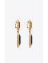 [SAINT LAURENT] double octagon drop earrings in metal and resin 695093Y15919432