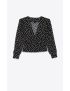 [SAINT LAURENT] blouse in silk georgette 689332Y5B661095