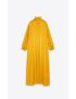 [SAINT LAURENT] victorian frilled cloak in washed satin silk 695409Y070N7804