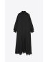 [SAINT LAURENT] victorian frilled cloak in matte and shiny silk 695409Y2E321000