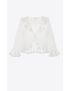 [SAINT LAURENT] blouse in broderie anglaise cotton voile 686567Y3E089601