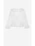 [SAINT LAURENT] blouse in broderie anglaise cotton voile 686567Y3E089601
