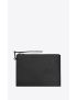 [SAINT LAURENT] le monogramme zipped tablet holder in cassandre embossed smooth leather 68392118G1Z1000