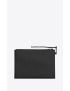 [SAINT LAURENT] le monogramme zipped tablet holder in cassandre embossed smooth leather 68392118G1Z1000