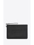 [SAINT LAURENT] rive gauche zipped pouch in smooth leather 581369CWTFE1000